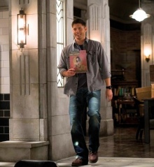 Dean finds a Man of Letters skin mag.  