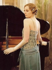Lady Edith wears Downton's best clothes.